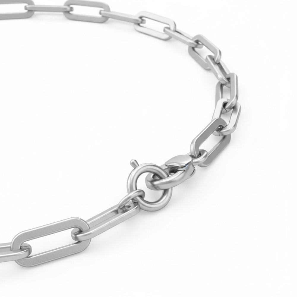 Giani Bernini Sterling Silver Paperclip Link Anklet 10” Italy - Picture 2 of 6